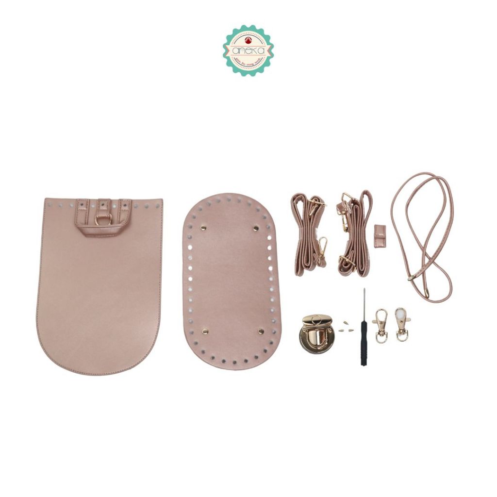 KATALOG - Kulit Tas Sintetis Kerajinan Aksesoris / PU Leather Handmade Handbag DIY Woven Bag Set with Hardware Accessories /Shoulder Strap for Women Backpack