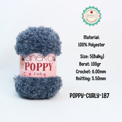 KATALOG - Benang Rajut Knitting Poppy Curly / Crochet Knitting Yarn