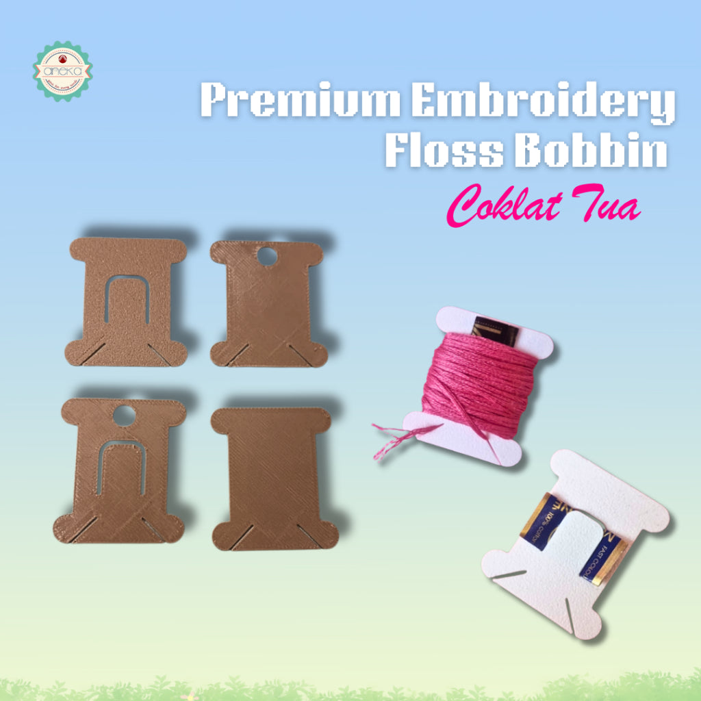 ANEKA - [10PCS] 3D Print Bobbin Card / Papan Benang Jahit Rajut