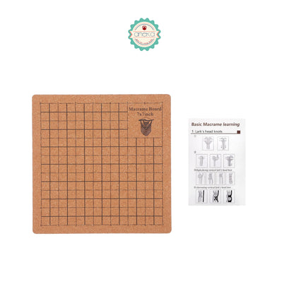 ANEKA - Papan Kerajinan Makrame Tali Menali / Macrame Board DIY Pins Kit / Knotting String / Double Sided Grid Board for Braiding