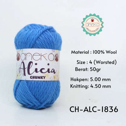KATALOG - Benang Rajut Alicia Chunky / Wool / Wol Crochet Knitting Yarn