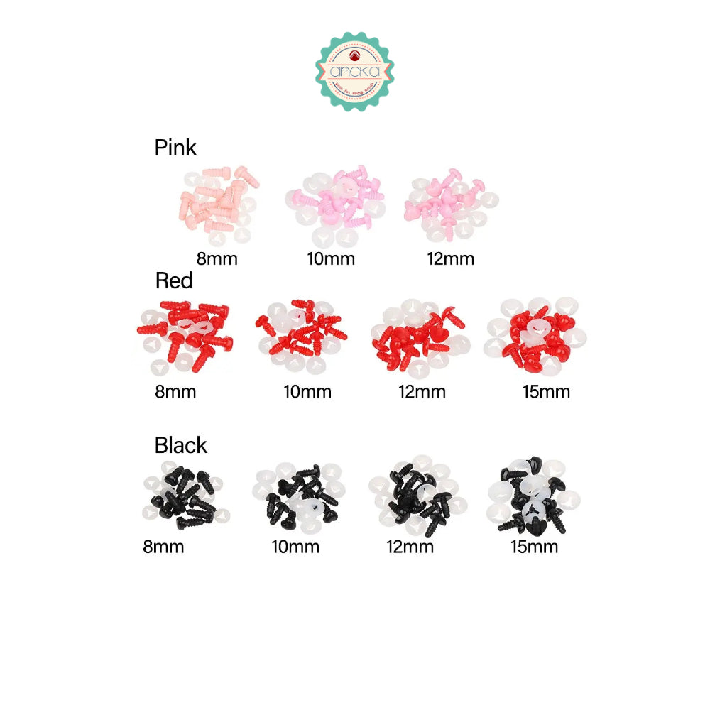 KATALOG - [5PCS] Hidung Boneka Tusuk Bentuk Love Plastik / Heart Shape Accessories Nose Toys Dolls Plastic DIY