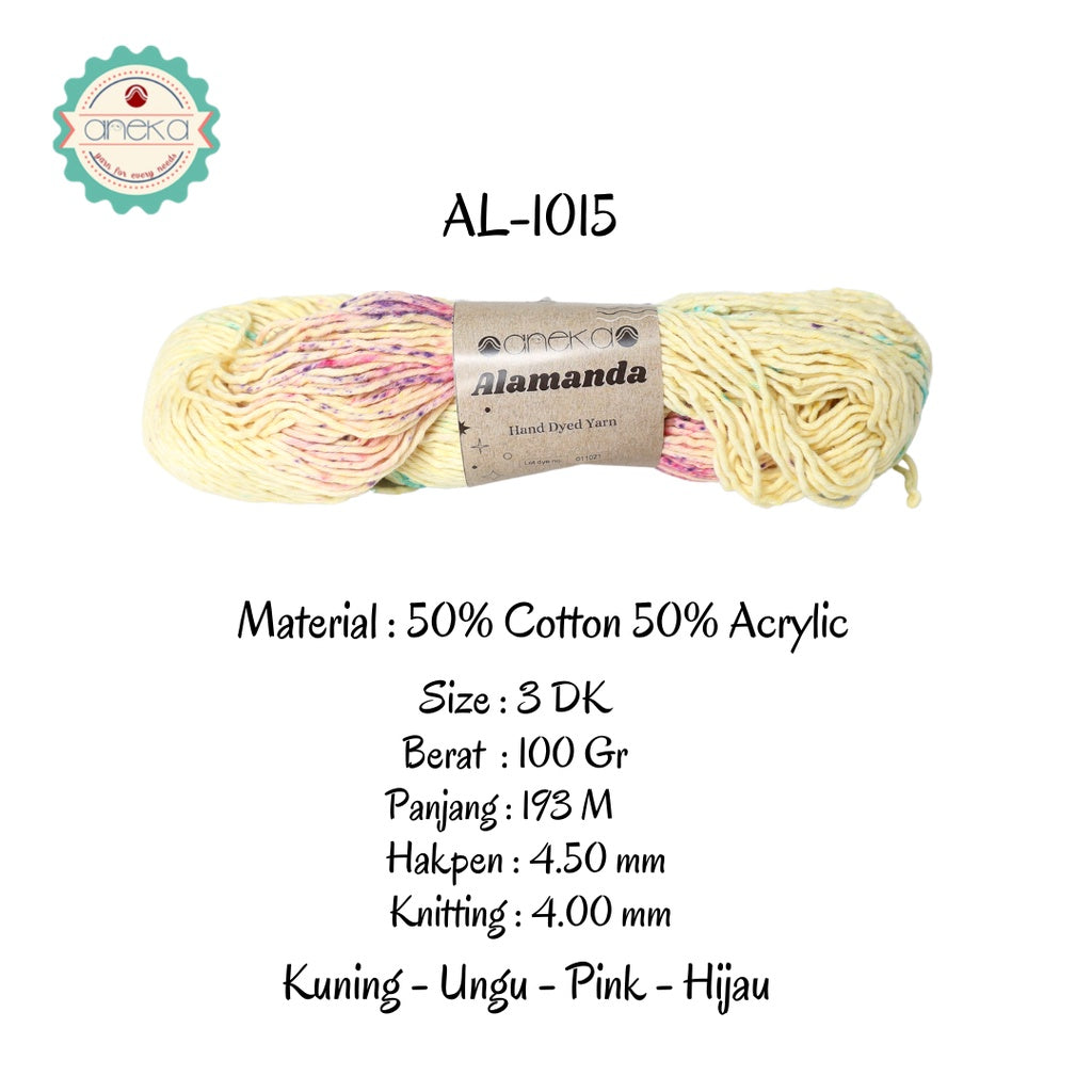 KATALOG - Benang Rajut Alamanda / Hand Dyed Yarn Cotton Yarn / Katun