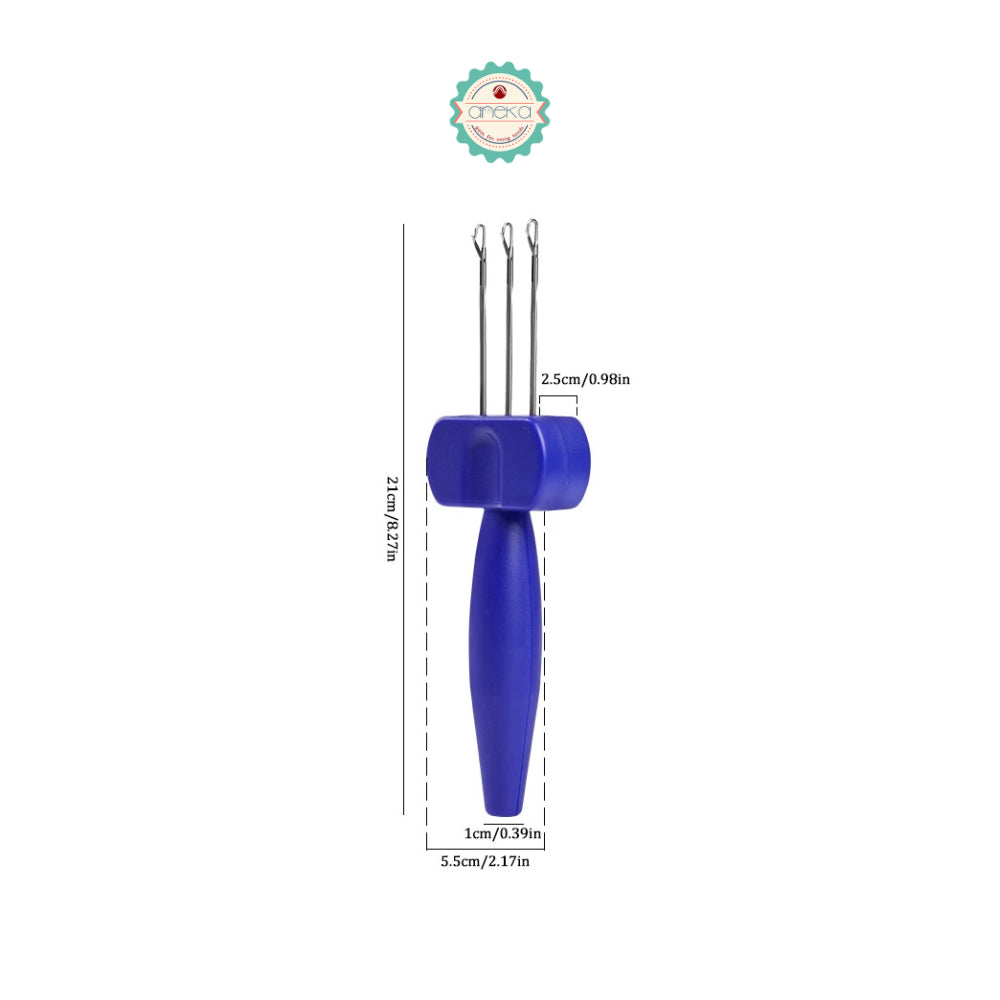 ANEKA - Latch Hook / I-Cord Knitting Tool / Latch Needle Crocheting Tool for Binding / Portable Cord Knitting