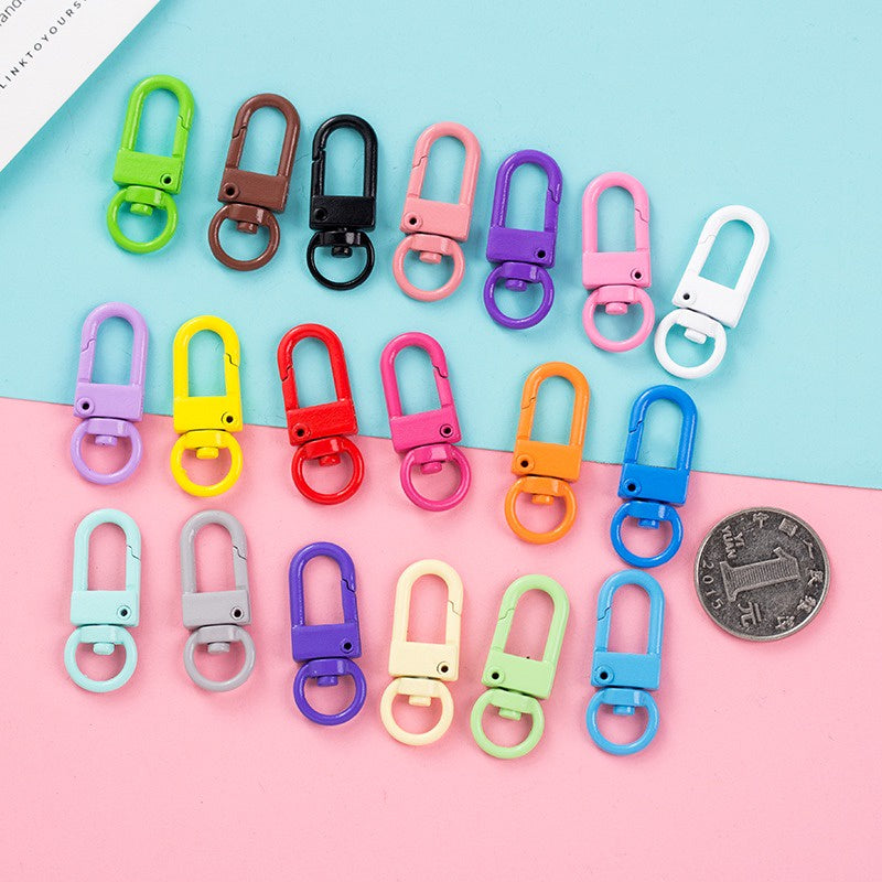 ANEKA - [4PCS] Kait Hook Gantungan Kunci Lobster Warna DIY / Pengait Tas