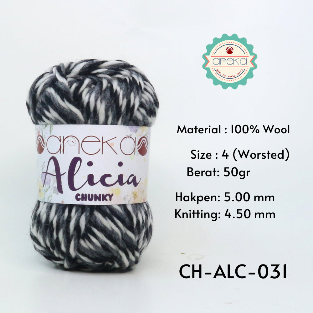 KATALOG - Benang Rajut Alicia Chunky / Wool / Wol Crochet Knitting Yarn