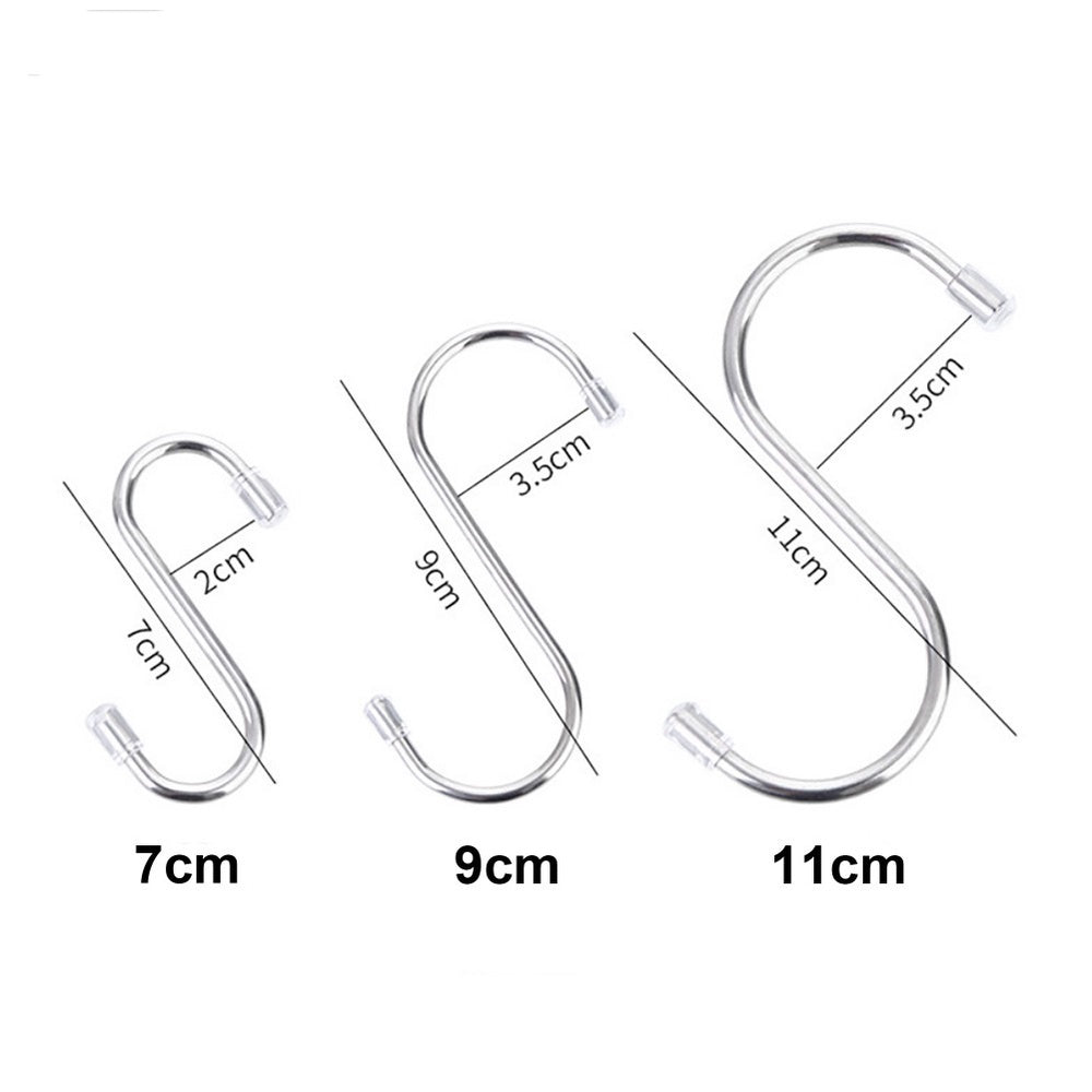 ANEKA - [5pcs] Gantungan Serbaguna Model S Stainless - Hook S Model Stainless