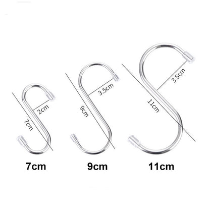 ANEKA - [5pcs] Gantungan Serbaguna Model S Stainless - Hook S Model Stainless
