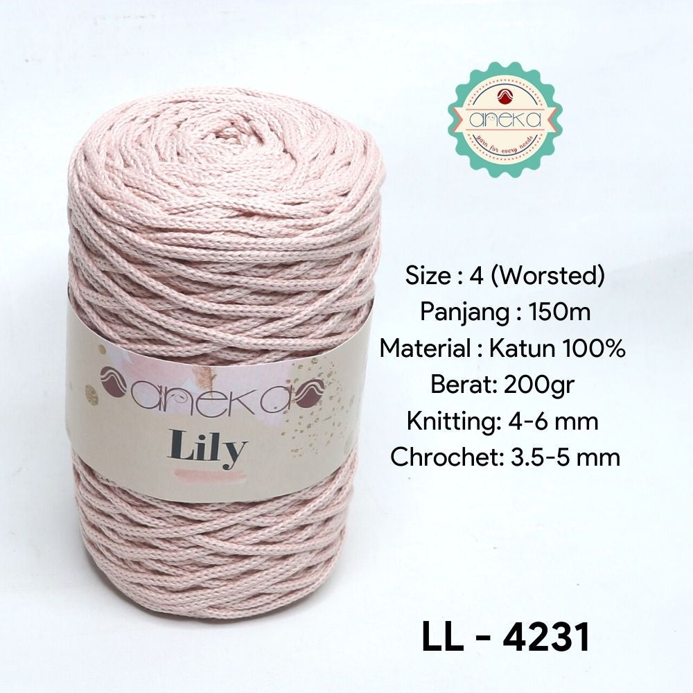 KATALOG - Benang Rajut Lily / Lili / Tambang / Macrame Cotton Rope Yarn