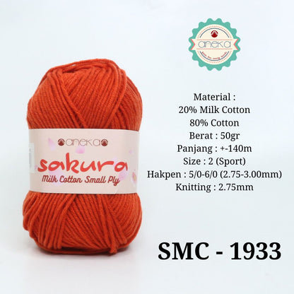 KATALOG - Benang Rajut Katun Susu 4 Ply / Sakura SMALL PLY Milk Cotton Yarn