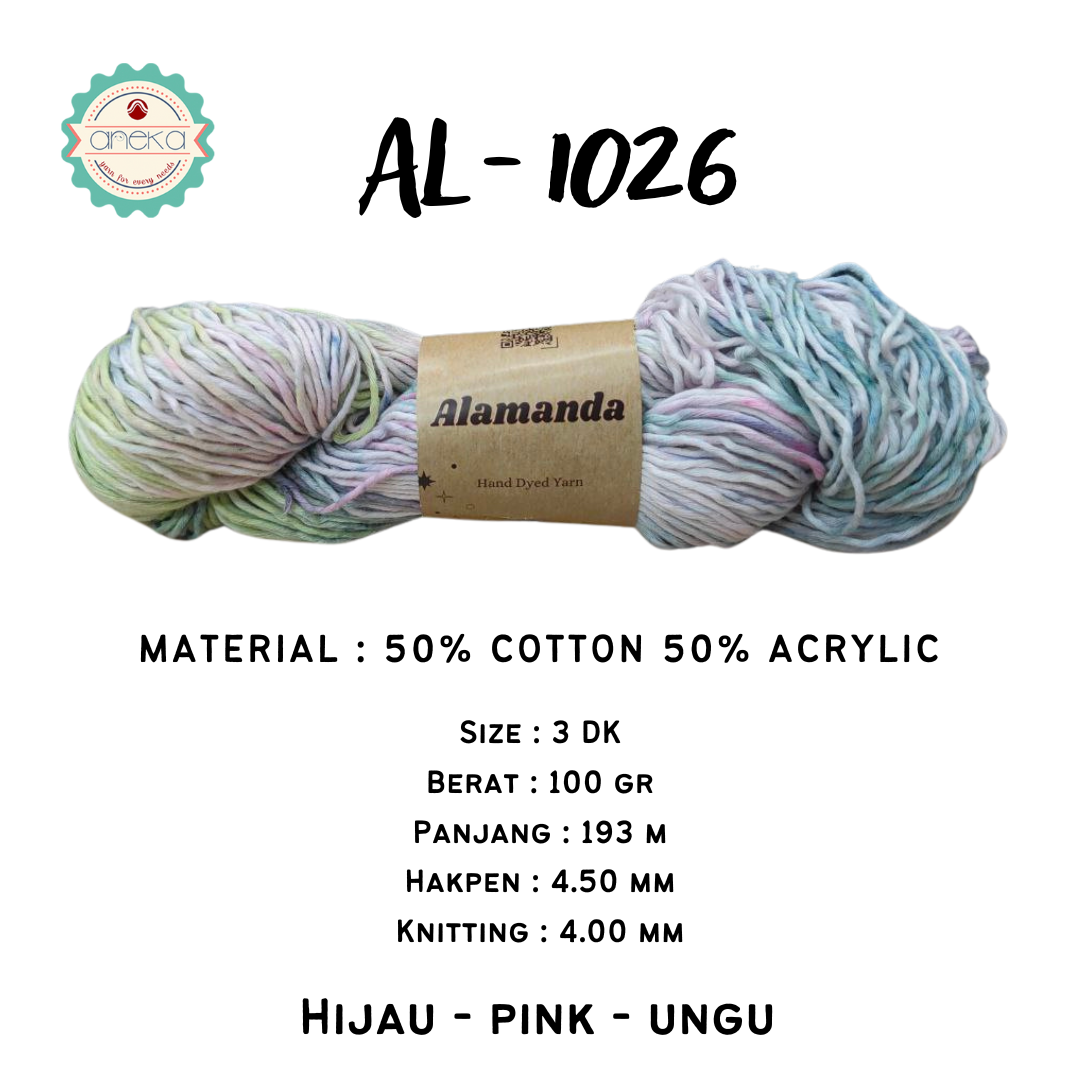 KATALOG - Benang Rajut Alamanda / Hand Dyed Yarn Cotton Yarn / Katun