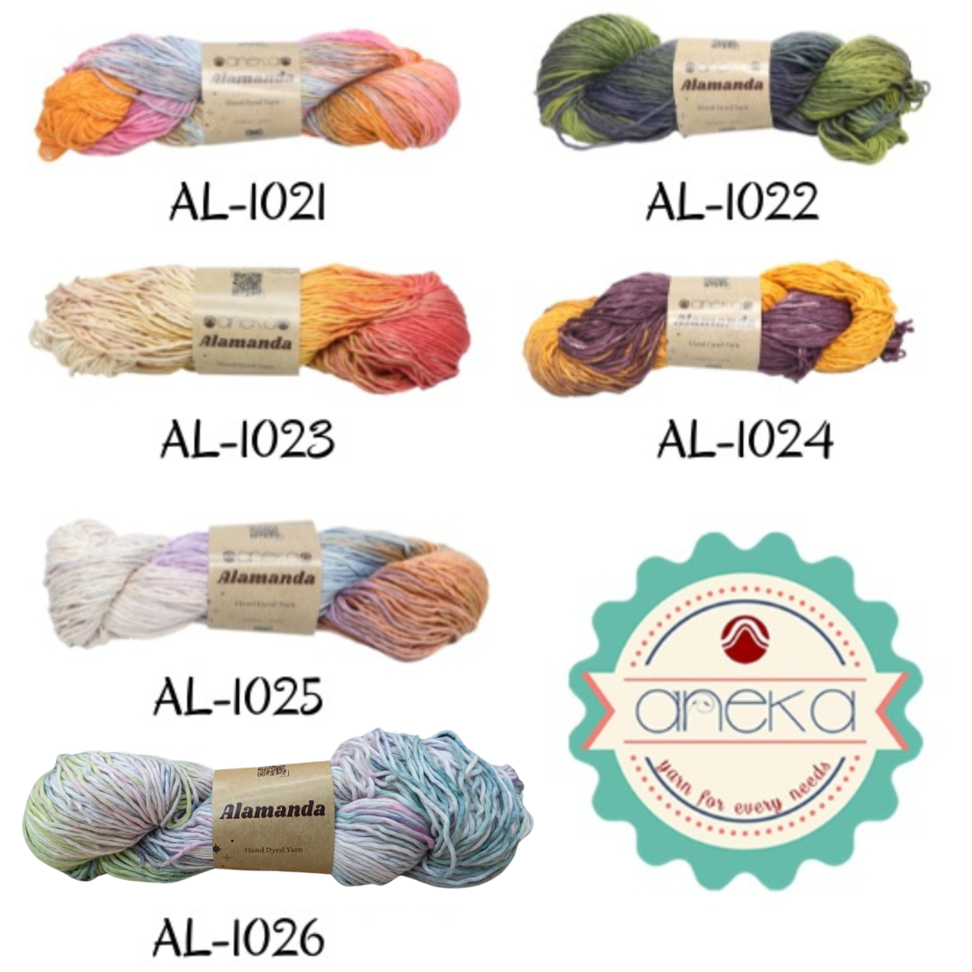 KATALOG - Benang Rajut Alamanda / Hand Dyed Yarn Cotton Yarn / Katun