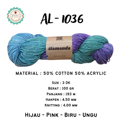 KATALOG - Benang Rajut Alamanda / Hand Dyed Yarn Cotton Yarn / Katun
