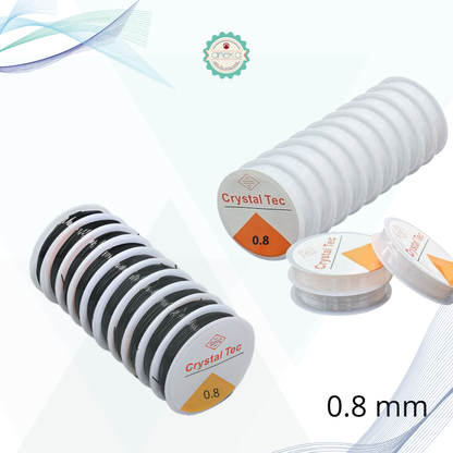 KATALOG - [1 SLOP] Senar Elastis / Tali Karet Transparan / Crystal Tec - 10 Roll