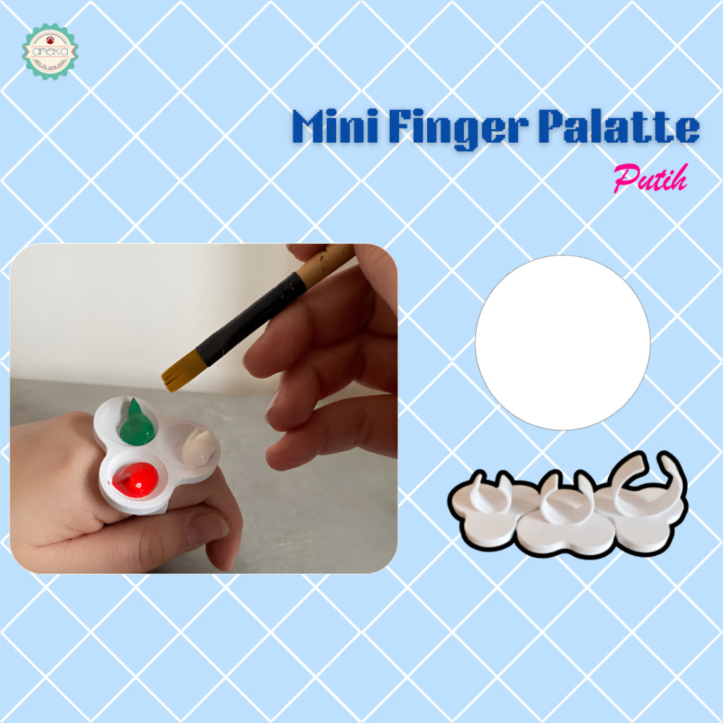 ANEKA - 3D PRINT Mini Finger Pallete for Nail Painting / Cat Air Palet Warna Melukis Kuku