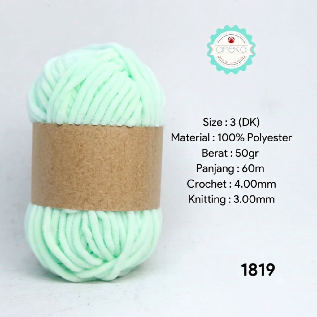 KATALOG - [GRADE B] Benang Rajut Mini Chenille / Crochet Knitting Yarn