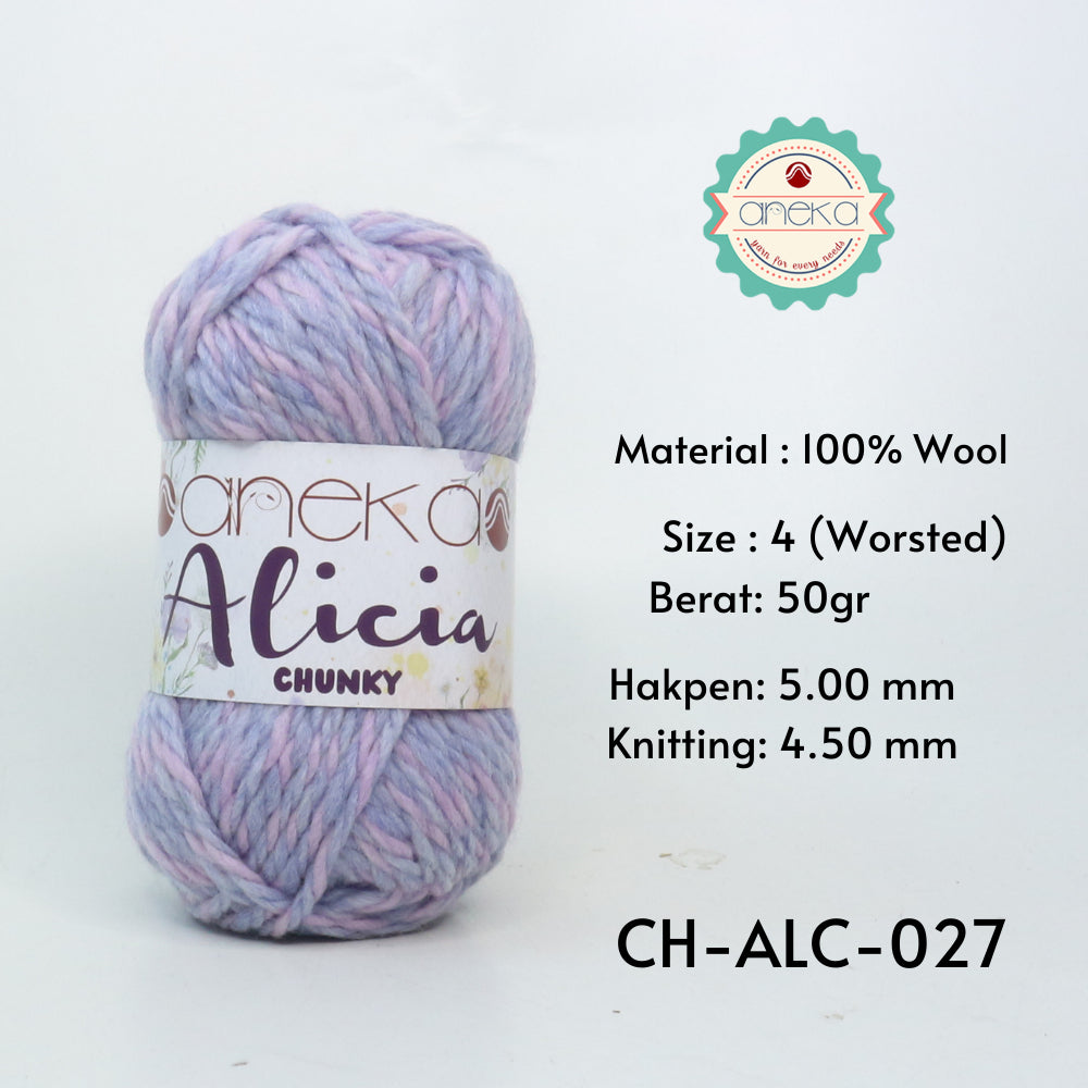 KATALOG - Benang Rajut Alicia Chunky / Wool / Wol Crochet Knitting Yarn