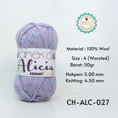 KATALOG - Benang Rajut Alicia Chunky / Wool / Wol Crochet Knitting Yarn
