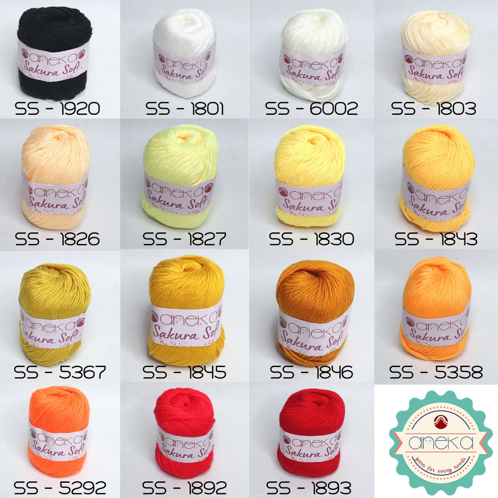 KATALOG - Benang Rajut Sakura Soft / Silk Cotton Milk Cotton Yarn Part 2