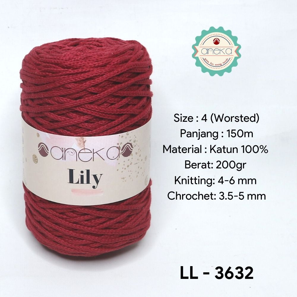 KATALOG - Benang Rajut Lily / Lili / Tambang / Macrame Cotton Rope Yarn