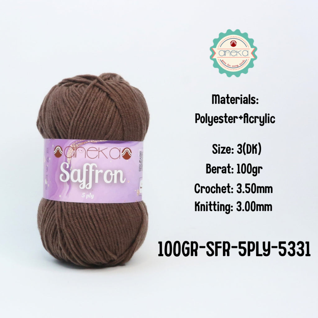 KATALOG - Benang Rajut Saffron 5 Ply 100gr / Crochet Knitting Yarn