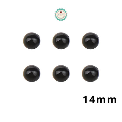 ANEKA - [3 Pasang / 6 PCS] Mata Tempel Plastik Boneka Rajut Amigurumi / Plastic Black Safety Eyes / DIY Crafts Toy Dolls Accessories