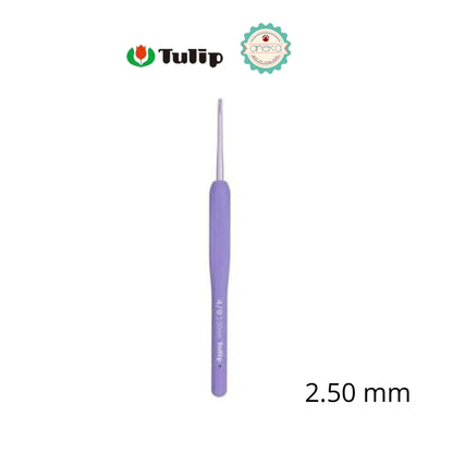 TULIP - [PCS] Alat Rajut Hakpen Etimo Murasaki /  Lavender Crochet Hook with Cushion Grip