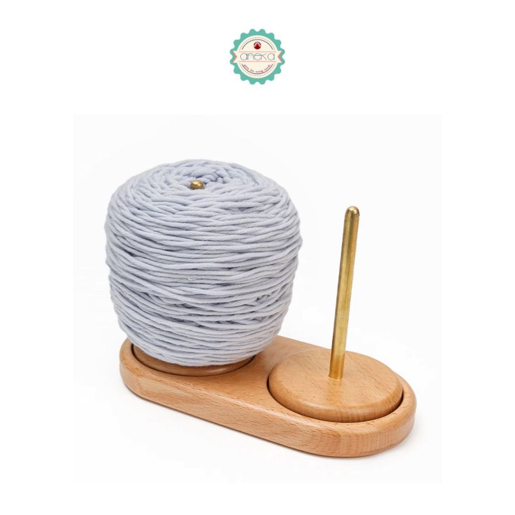 ANEKA - Yarn Holder Wooden Spinning Knitting Tools / Crochet Accessories Stand Sewing Thread Spool Wool Ball Winder Rotation