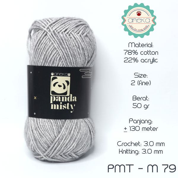 KATALOG - Benang Rajut Katun Panda Misty / Semprot Wol / Stonewashed Yarn - PART 1