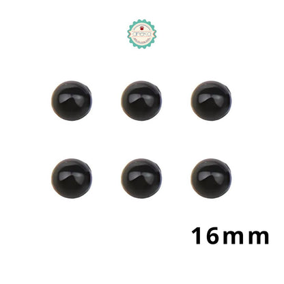 ANEKA - [3 Pasang / 6 PCS] Mata Tempel Plastik Boneka Rajut Amigurumi / Plastic Black Safety Eyes / DIY Crafts Toy Dolls Accessories
