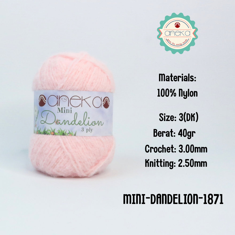 KATALOG - Benang Rajut Mini Dandelion 3 Ply / Crochet Knitting Cord Yarn