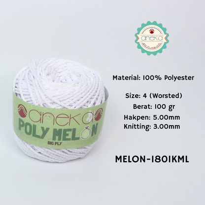 KATALOG - Benang Rajut Poly Melon Big Ply /  Polyester Crochet Knitting Yarn