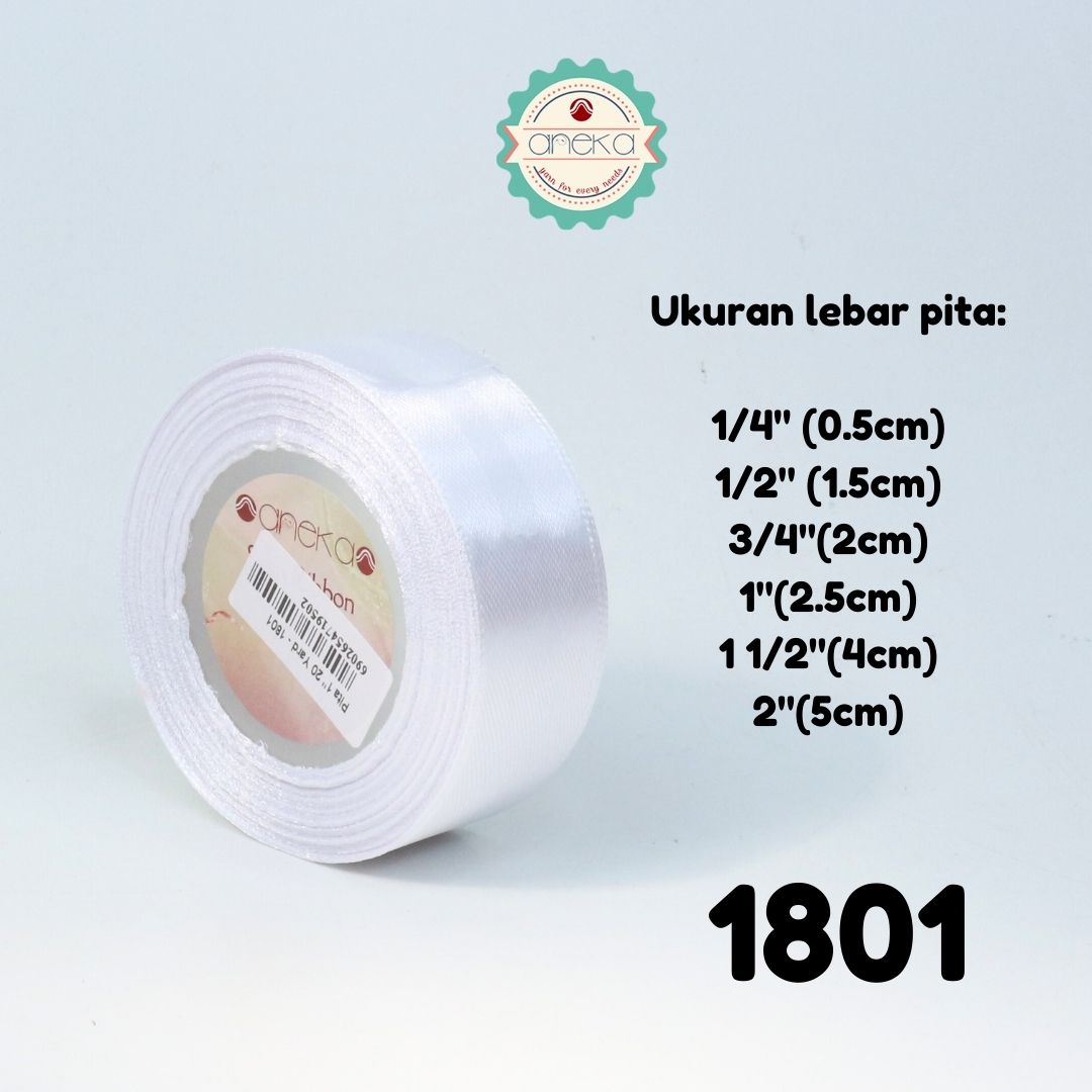 KATALOG - [20 Yard / Roll] Pita Satin 2" - 5 cm Pergulung / Satin Silk Ribbon