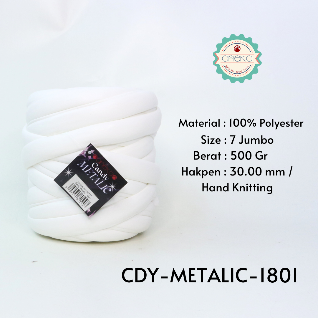 KATALOG - Benang Rajut Candy Metalik / Chunky Metalic Yarn Crochet Knitting Yarn