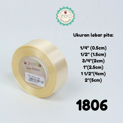 KATALOG - [20 Yard / Roll] Pita Satin 3/4" - 2 cm Pergulung / Satin Silk Ribbon - Part 1