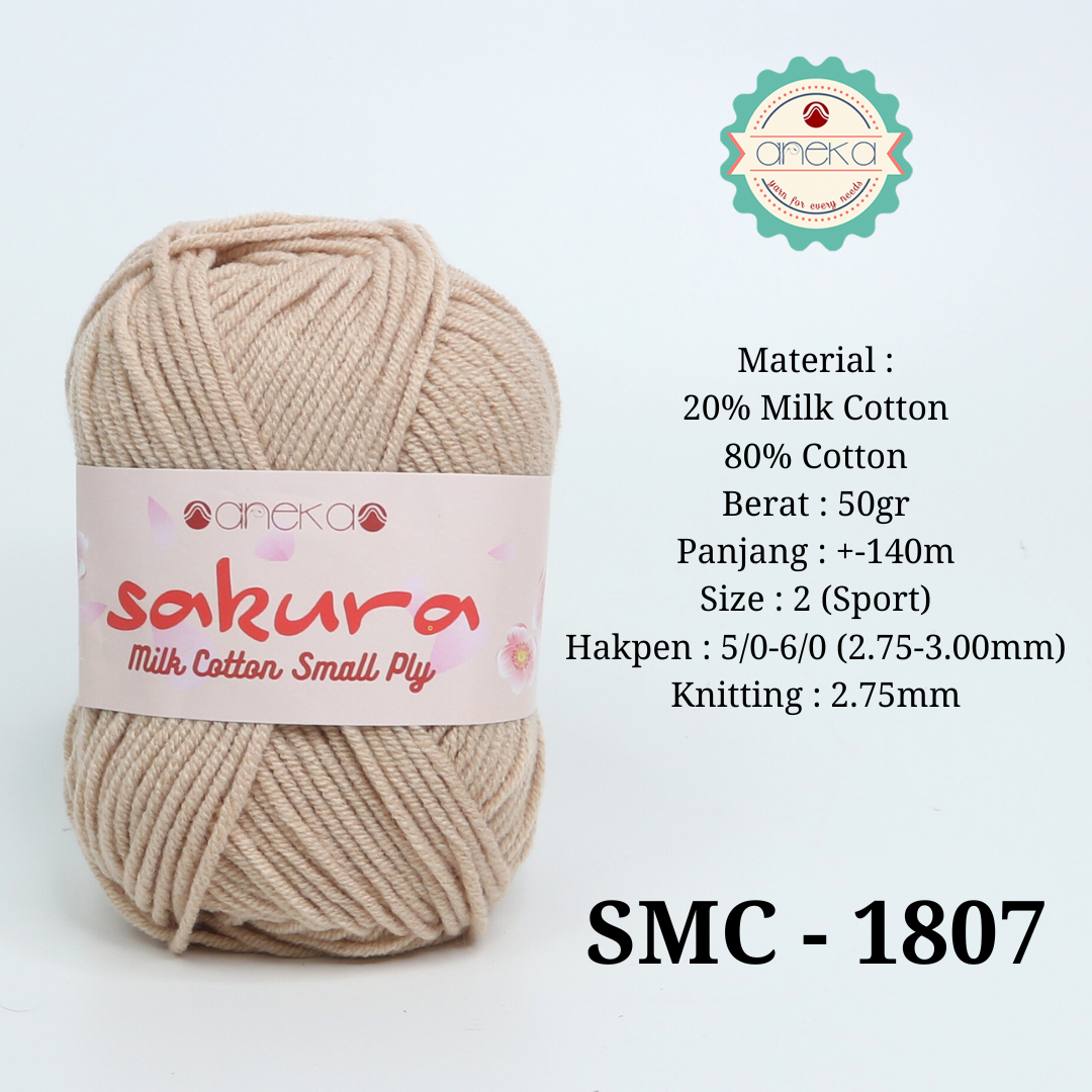 KATALOG - Benang Rajut Katun Susu 4 ply / Sakura SMALL PLY Milk Cotton Yarn - 2