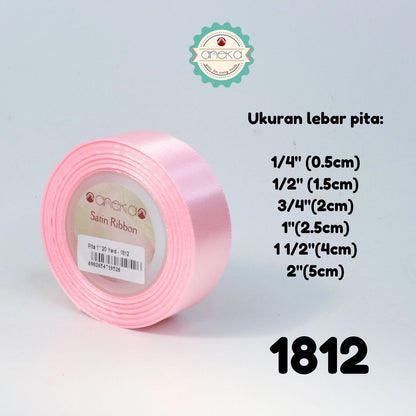 KATALOG - [20Yard / Roll] Pita Satin - 1" - 2.5 cm Pergulung / Silk Satin Ribbon - Part 2