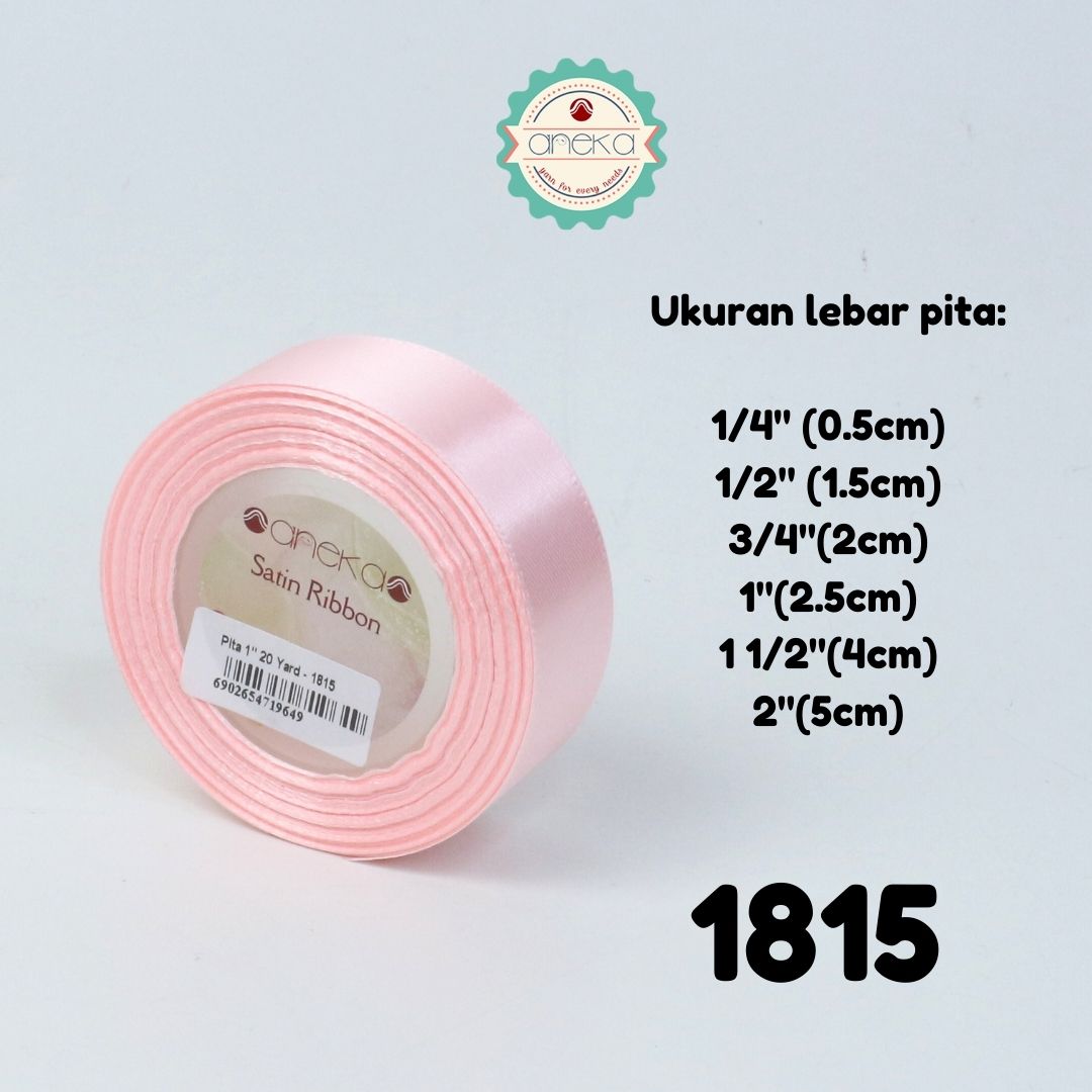 KATALOG - [20Yard / Roll] Pita Satin - 1" - 2.5 cm Pergulung / Silk Satin Ribbon - Part 2