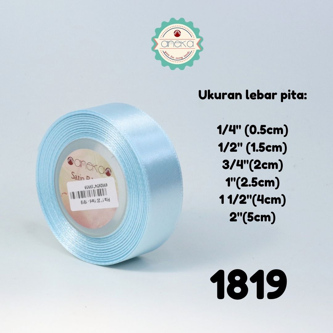 KATALOG - [20 Yard / Roll] Pita Satin 3/4" - 2 cm Pergulung / Satin Silk Ribbon - Part 1