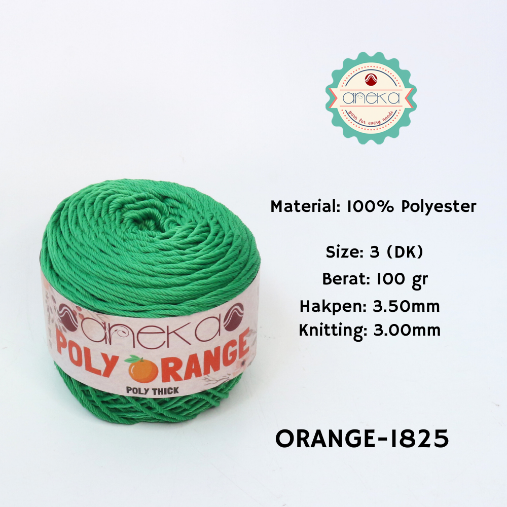 KATALOG - Benang Rajut Poly Orange / PolyThick / Polyester Crochet Knitting Yarn