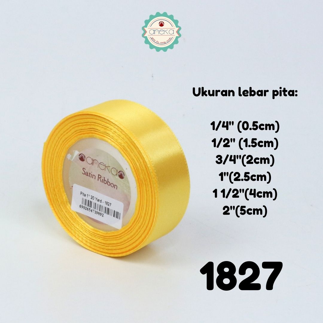 KATALOG - [20Yard / Roll] Pita Satin - 1" - 2.5 cm Pergulung / Silk Satin Ribbon - Part 2