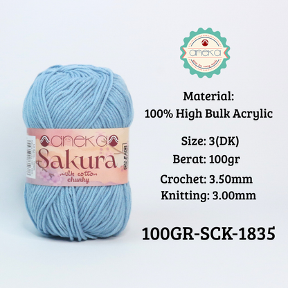 KATALOG - Benang Rajut Sakura Chunky 5 Ply 100gr / Crochet Knitting Yarn