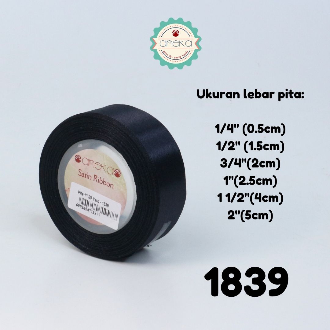 KATALOG - [20 Yard / Roll] Pita Satin 2" - 5 cm Pergulung / Satin Silk Ribbon