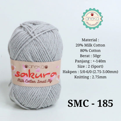 KATALOG - Benang Rajut Katun Susu 4 ply / Sakura SMALL PLY Milk Cotton Yarn - 2