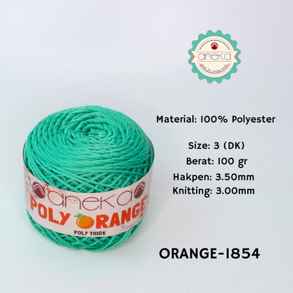 KATALOG - Benang Rajut Poly Orange / PolyThick / Polyester Crochet Knitting Yarn