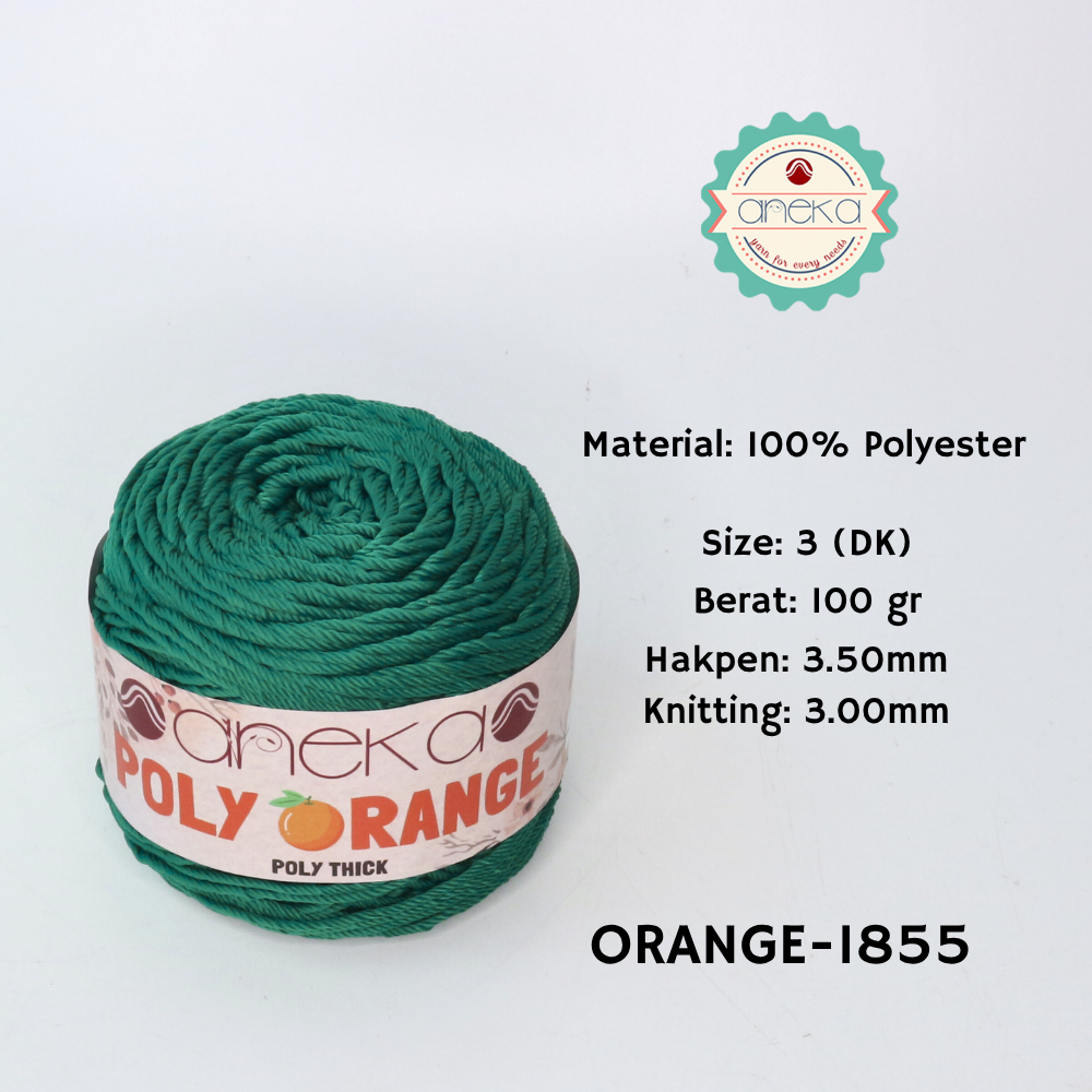 KATALOG - Benang Rajut Poly Orange / PolyThick / Polyester Crochet Knitting Yarn
