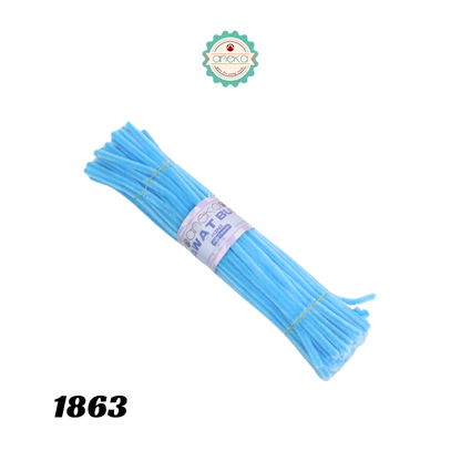 KATALOG - [Isi 100 PCS] Kawat Bulu Mini Mercy PREMIUM / Tangkai Chenille Pastel / Pipe Cleaner DIY Bouquet