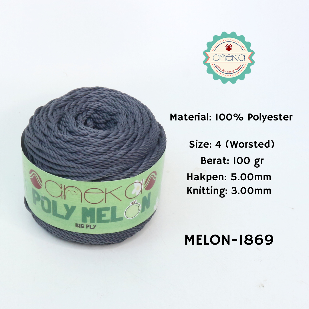 KATALOG - Benang Rajut Poly Melon Big Ply /  Polyester Crochet Knitting Yarn