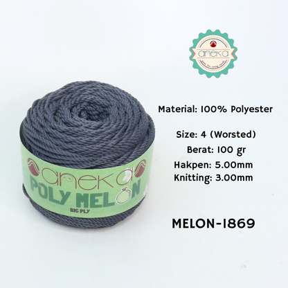 KATALOG - Benang Rajut Poly Melon Big Ply /  Polyester Crochet Knitting Yarn