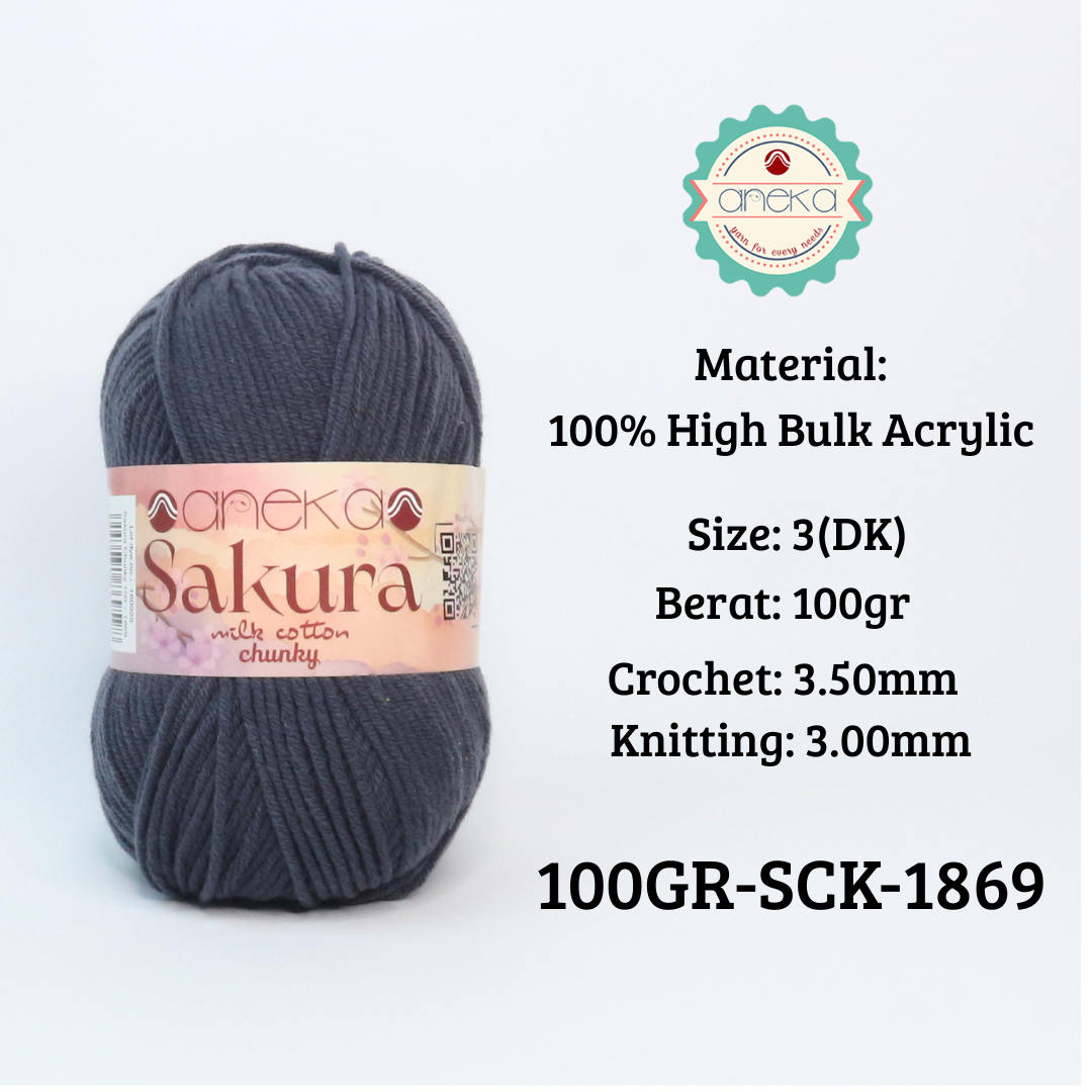 KATALOG - Benang Rajut Sakura Chunky 5 Ply 100gr / Crochet Knitting Yarn